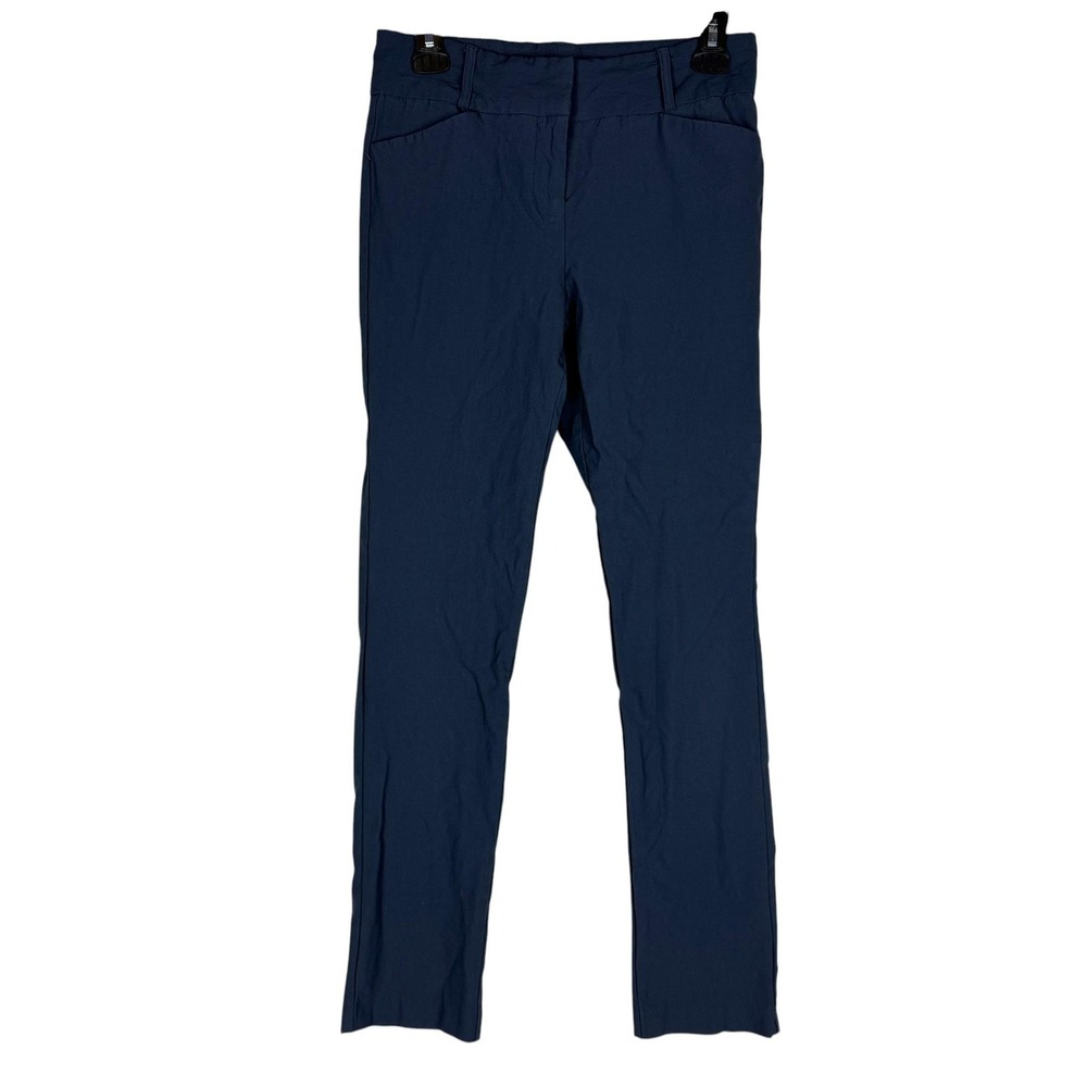 Level Eight Pants Womens‎ 6 Blue Slim Leg Stretch Twill Dress Work Career Office